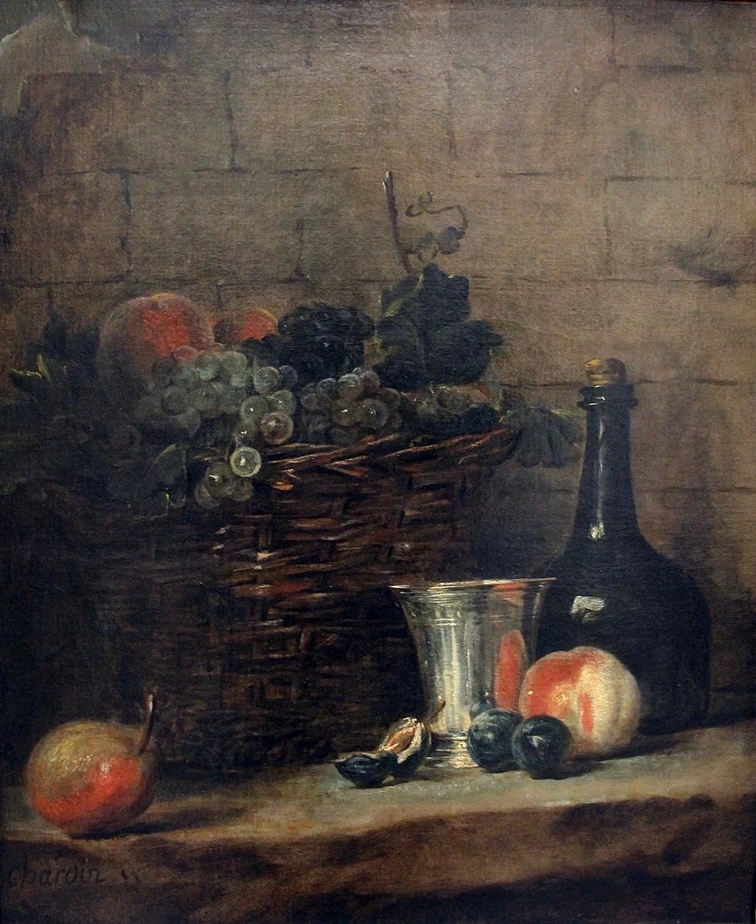 Jean Siméon Chardin - Il cesto d'uva, Louvre, Parigi